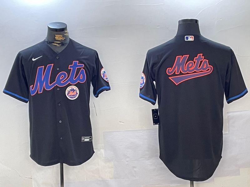 Men New York Mets Blank Black Game 2024 Nike MLB Jersey style 7